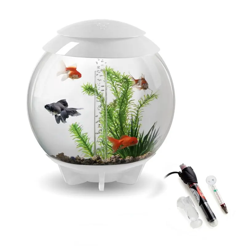 Biorb White Halo Aquarium In With Mcr Led Lighting And Heater Pack 30L