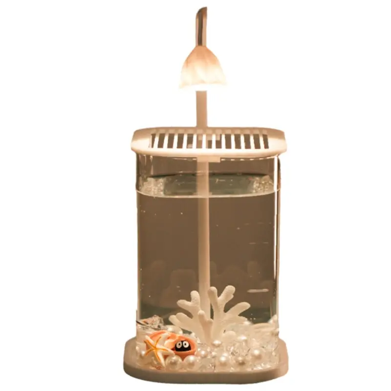 Light Mini Desktop Glass Aquarium Fish Tank With Led Desktop B Small