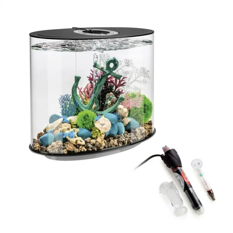 Biorb Black Loop Aquarium With Mcr Led Lighting And Heater Pack 30L
