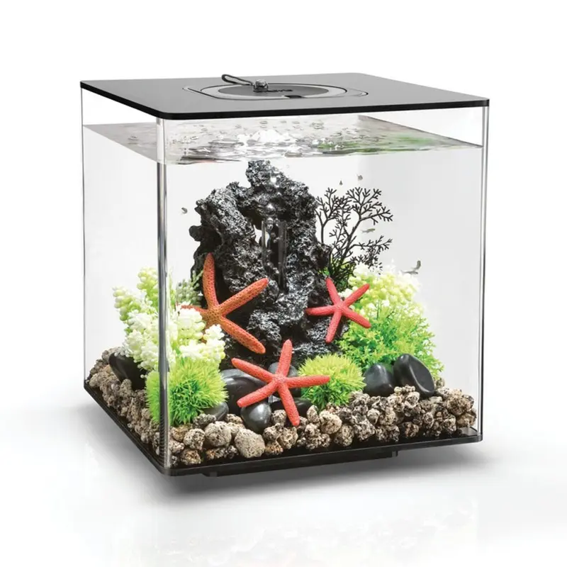 New Biorb Cube Aquarium With Standard Led Lighting Black 72017 30L