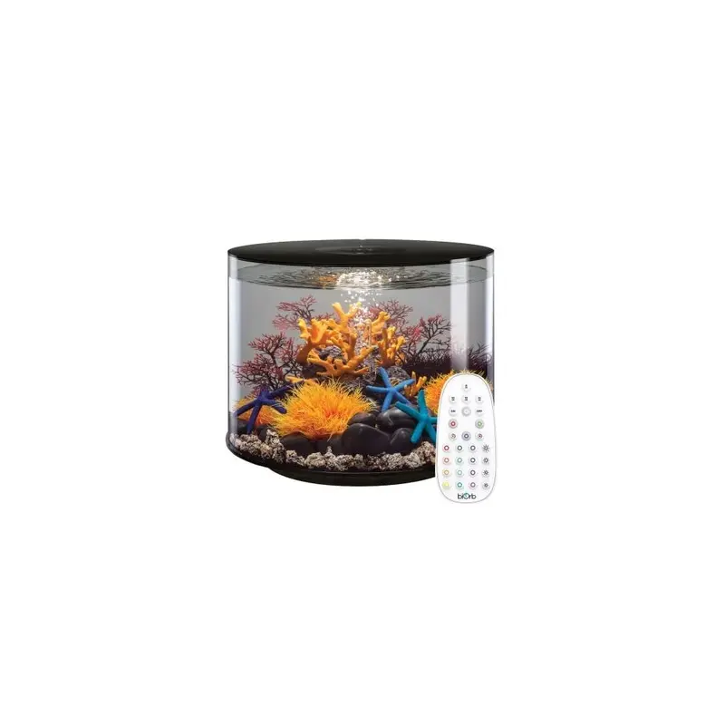 New Biorb Tube Aquarium With Mcr Led Lighting Black 35L