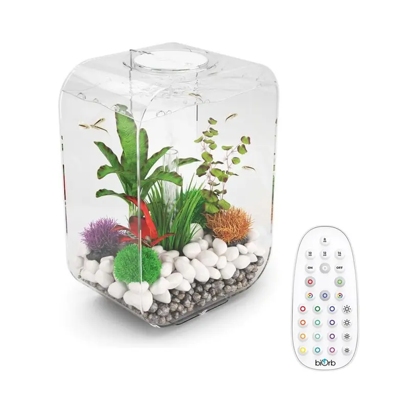 New Biorb Life Clear Aquarium Fish Tank With Multi Colour Led Lighting 72050 15L