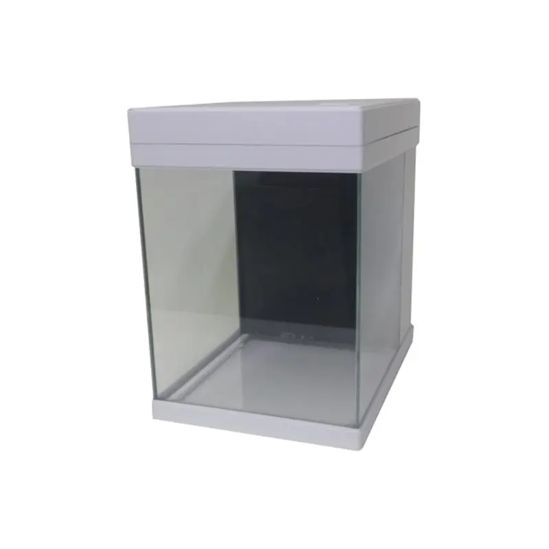 Peticare White 3 Gal Cubey Remote Control Led Aquarium Fish Tank, 3Gal