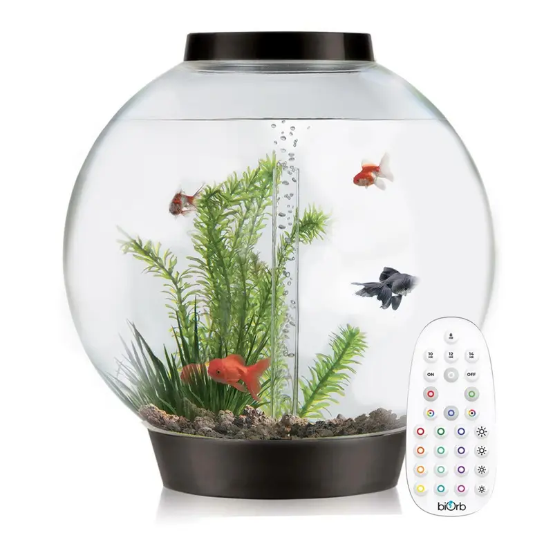 Biorb Black Classic Aquarium In With Mcr Led Lighting 105L