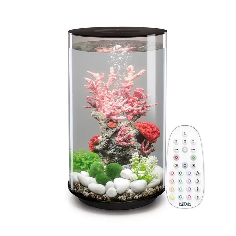 Biorb Black Tube Aquarium With Mcr Led Lighting 30L