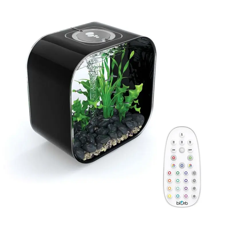 New Biorb Life Aquarium Fish Tank With Multi Colour Led Lighting Black 72054 30L
