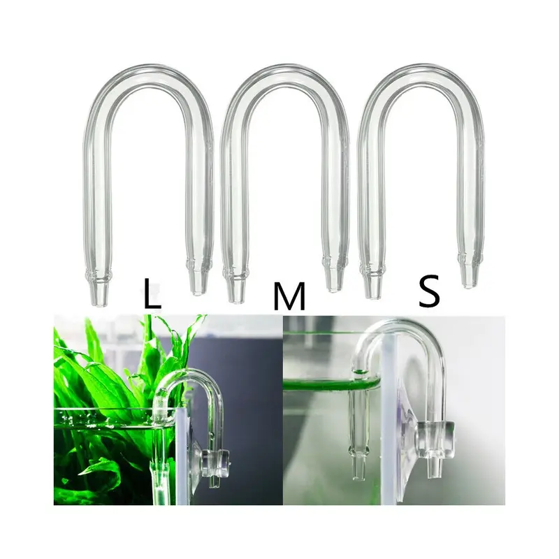U Shaped Glass Tube Bend for Aquarium Co2 Diffuser  CO2 Equipment
