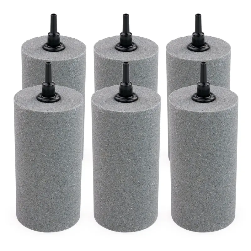 Pisces 6X Pond or Aquarium Airstone Tall Cylinder 50x100mm Air Diffuser for Airpumps