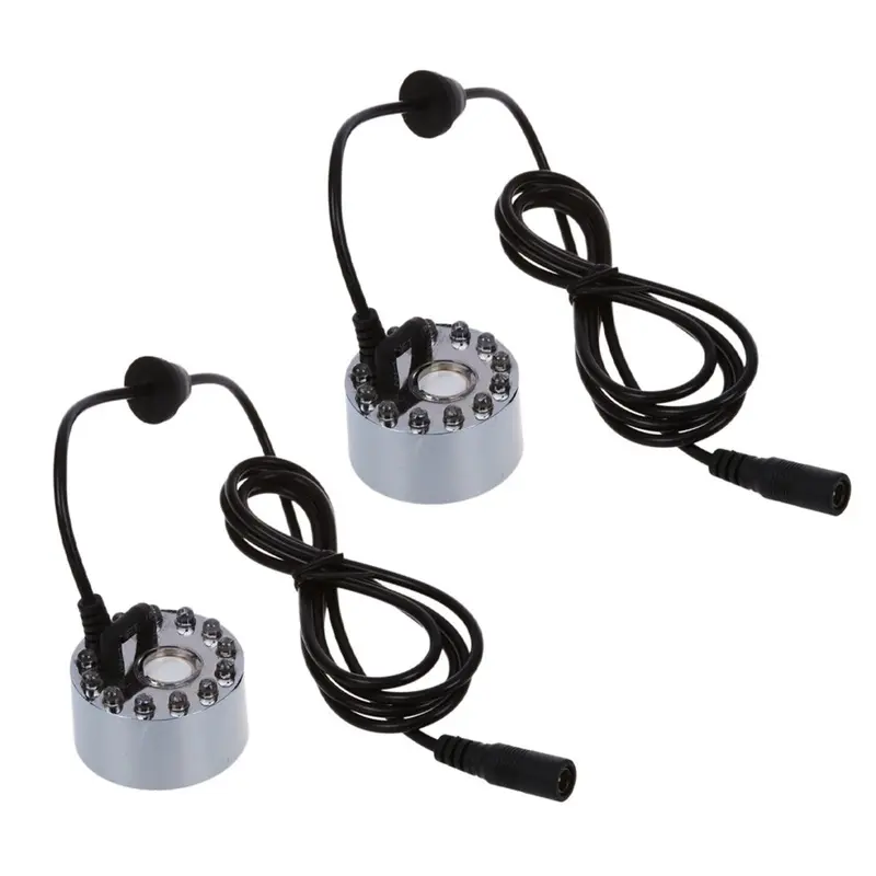 Tlily 2X Ultrasonic Mist Maker Fogger Water Fountain Pond Led Size 12
