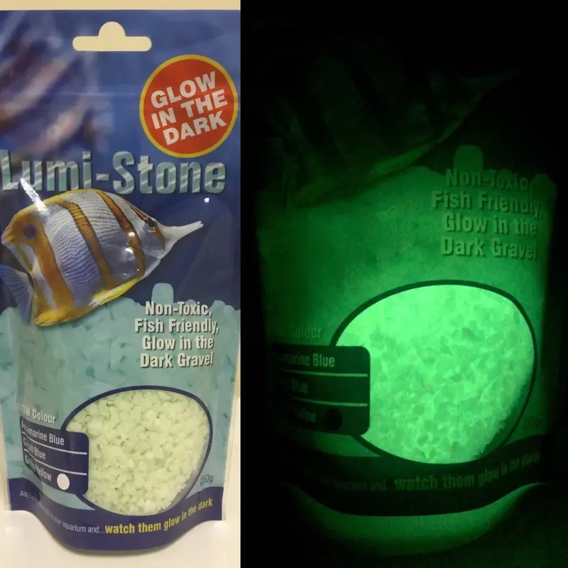 Lumi-Stone Green Aquatic Glowing Gravel, 250G