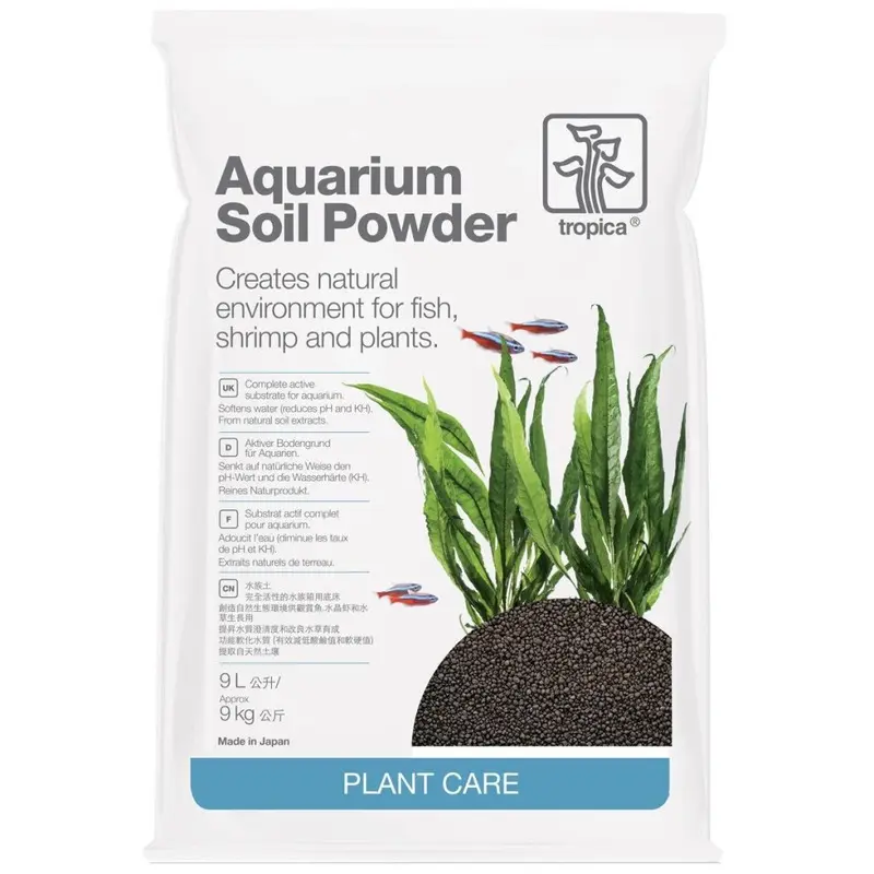 Tropica Grain Aquarium Soil Powder, Bottom Layer, -3Mm Easy Planting - 9L Large