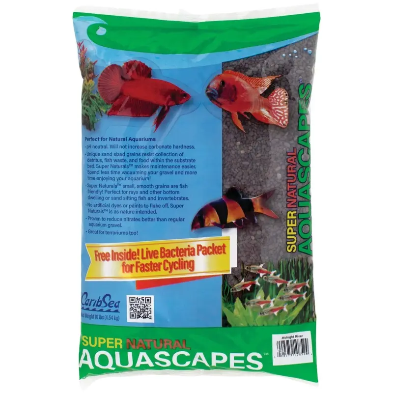 Carib Sea Caribsea Super Natural Aquascapes Midnight River Sand Lbs Size 10