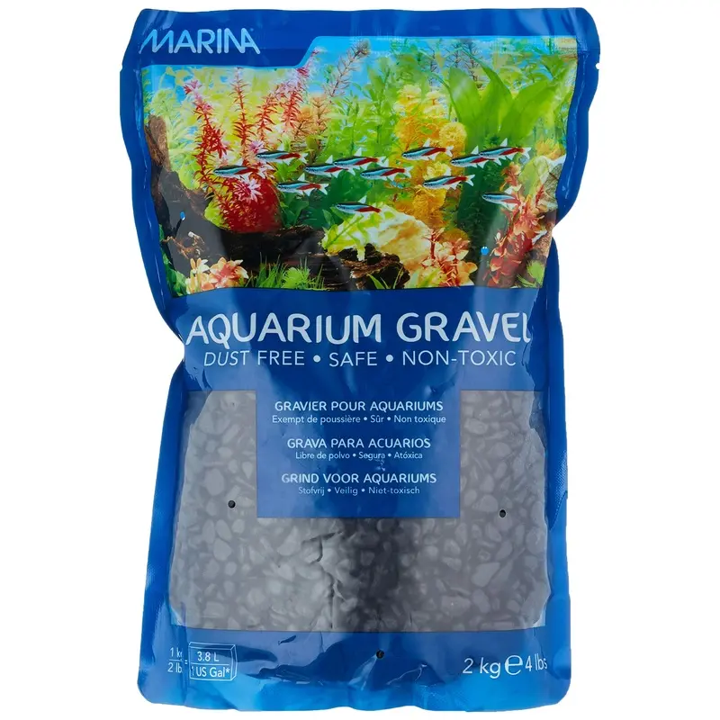Marina Decorative Aquarium Gravel, 2 Kg, Black