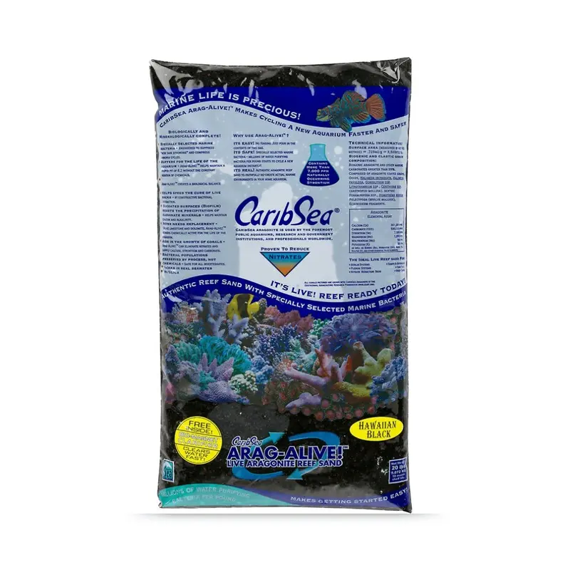 Caribsea Black Hawaiian Gravel - 20Lb