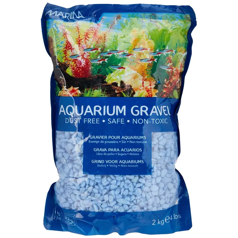 Marina Decorative Aquarium Surf Gravel, 2 Kg, Blue