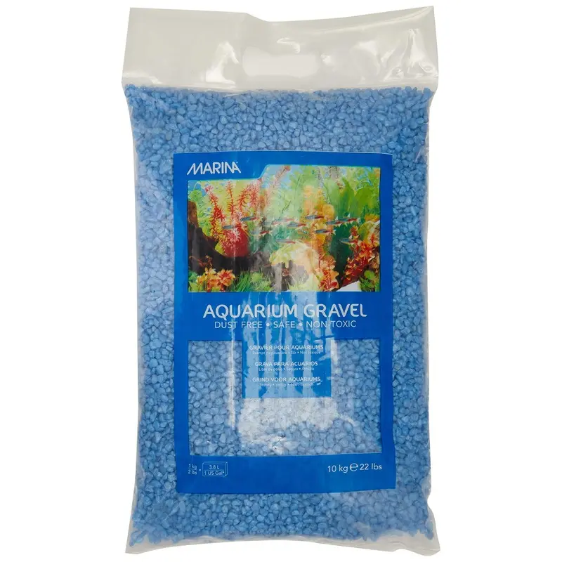 Marina Decorative Aquarium Surf Gravel, 10 Kg, Blue