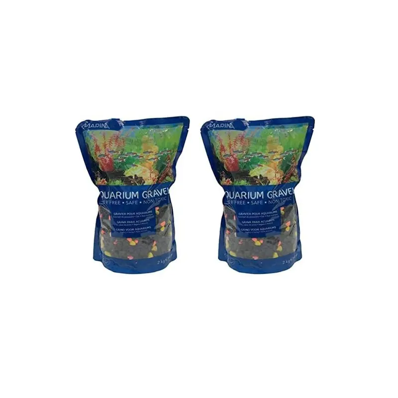 Marina Black Decorative Aquarium Gravel Neon Twilight, 2 Kg, (Pack Of 2) 2Kg