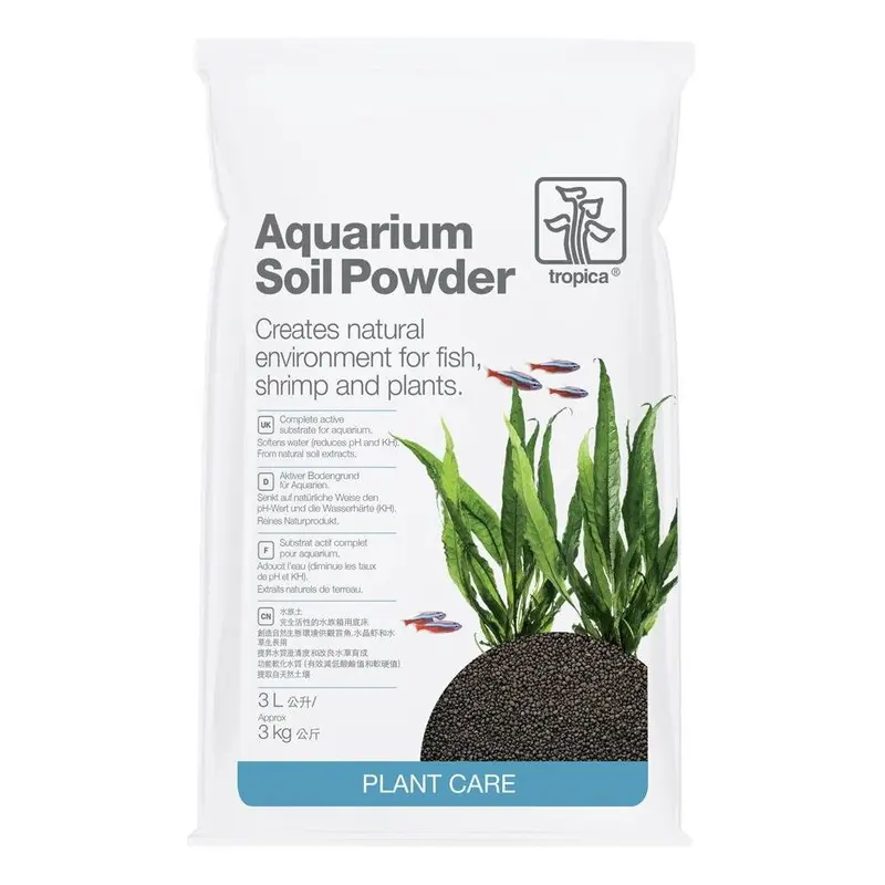 Tropica Grain Aquarium Soil Powder, Bottom Layer, -3Mm Easy Planting - 3L Large