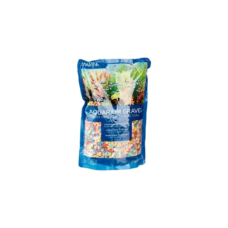Marina Decorative Aquarium Rainbow Gravel, Multi-Colour, 2 Kg 2Kg