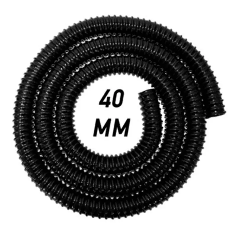 Cost Wise 40Mm Flexible Corrugated Pond Pipe X 10M With 2 X Matching Hose Clips