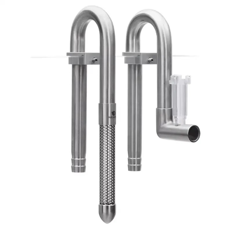 Markenlos Mini Stainless Steel Inlet Outlet Skimmer Pipes Skimmer