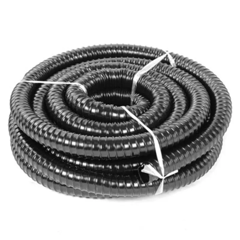 Living And Home Black 25Mm Pond Corrugated Flexible Hose Pipe,5M Roll