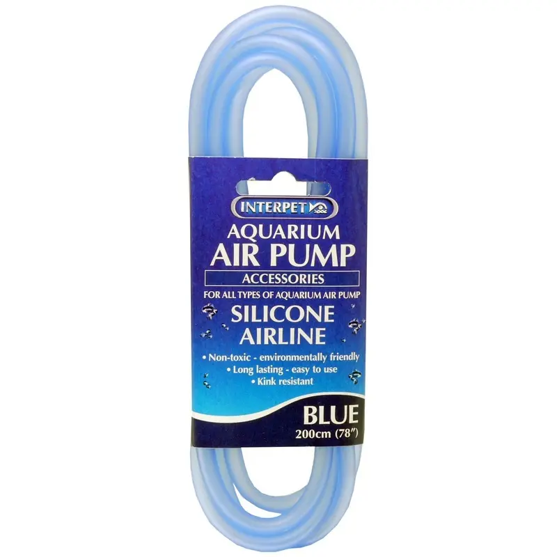 Interpet Aquariums Air Pump Accessories - Silicone Airline Tubing - Blue 2M