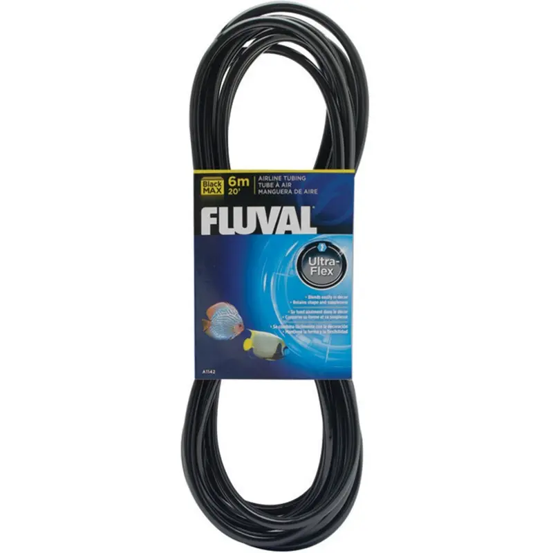 New Fluval Airline Tubing Ultra Flex Gloss (20Ft) Black A1142 6M