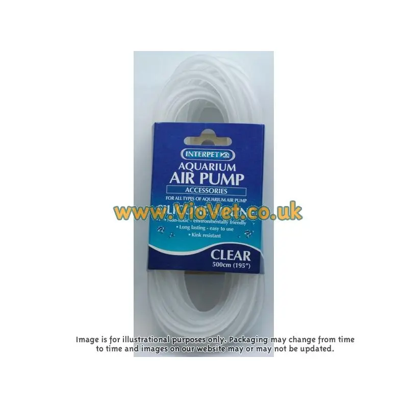 Interpet Aquariums Air Pump Accessories - Clear Silicone Airline Tubing - 2M