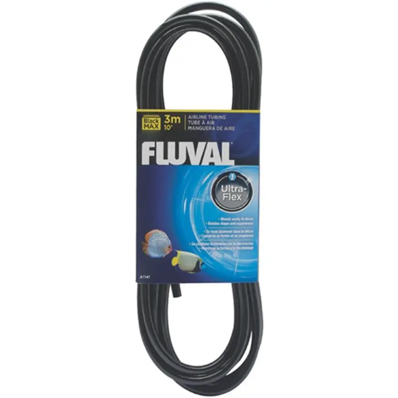 New Fluval Airline Tubing Ultra Flex Gloss (10Ft) Black A1141 3M