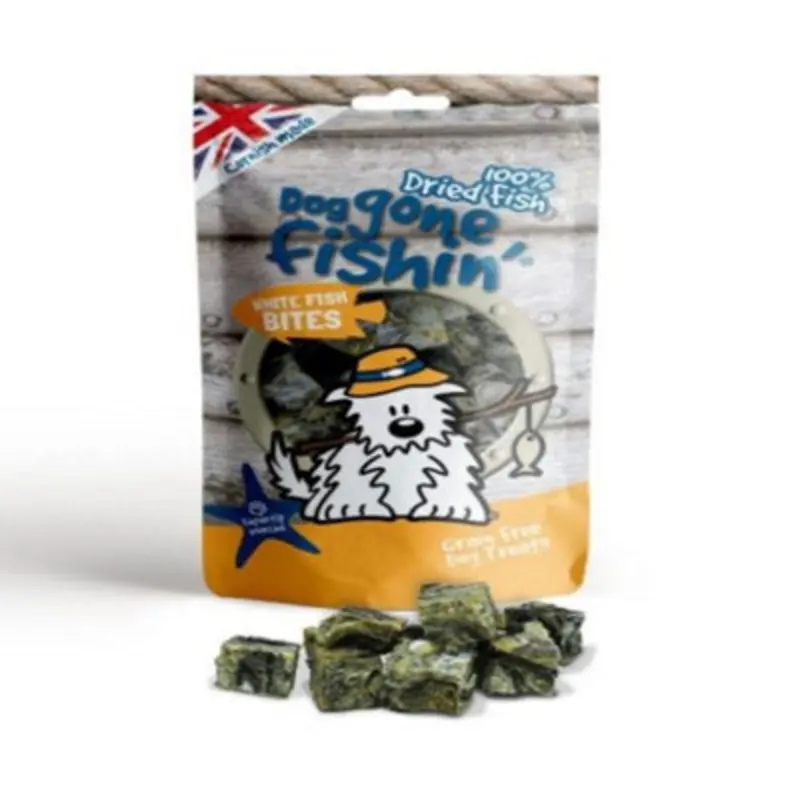 B&Q Dog Gone Fishin Fish Bites 75G X 6 White