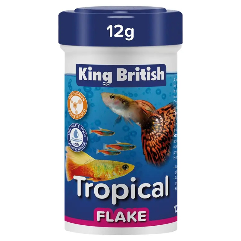 King British Tropical Fish Flake Food 12G