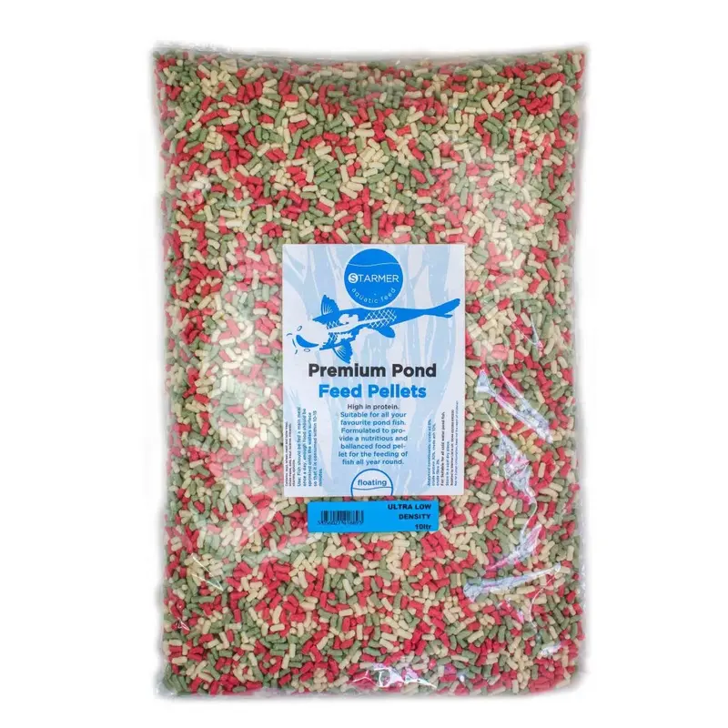 Starmer Aquatic Feed (10Ltr) Koi Carp Floating Food Pellets Ultra Low Density Small