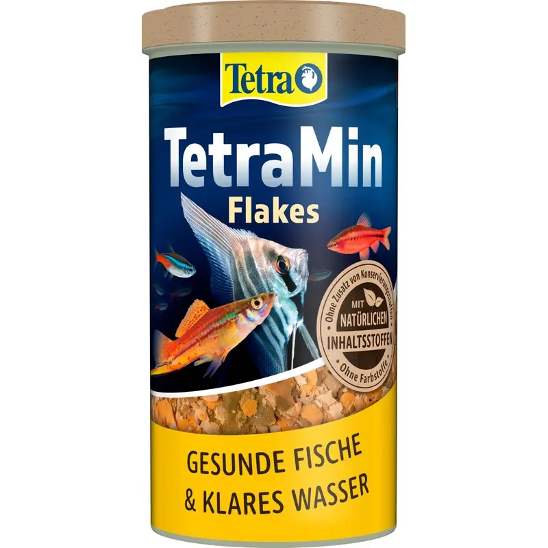 Tetra Min Fish Food Flakes, Complete and Varied Food for All Tropical Fish, 200 g