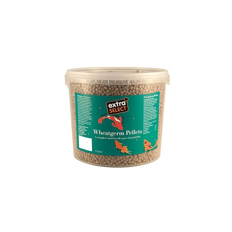 Extra Select Wheatgerm Pellets Complete Fish Food Tub, Litre Size 5
