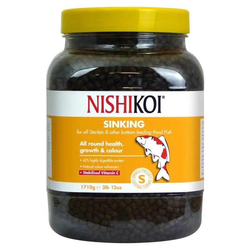 Nishikoi Sinking Food For Bottom Feeding Pond Fish - Pellets - 1710G Small