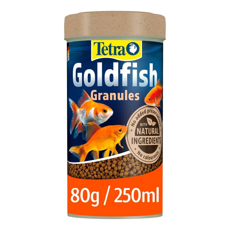 Tetra Goldfish Fish Food Granules, Complete Fish Food for All Smaller Goldfish, 80 g