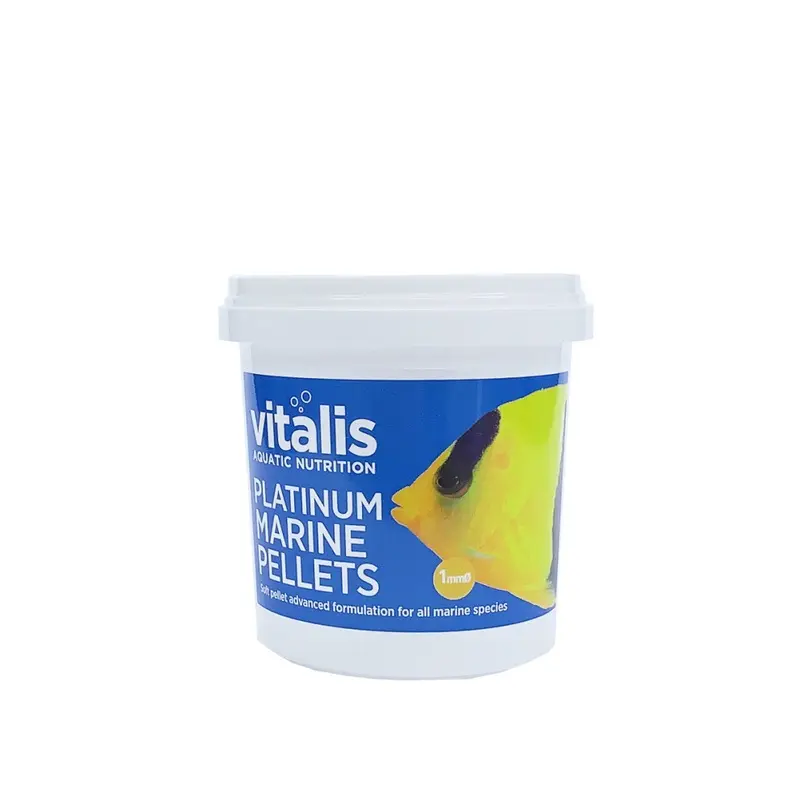 New Vitalis (70G) Platinum Marine Extra 1Mm Pellets Reef Aquarium Fish Food Small
