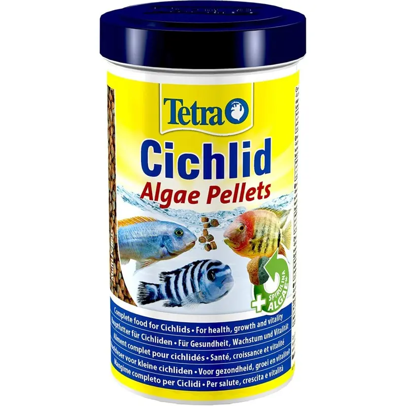 Tetra Cichlid Algae Pellets, Complete Fish Food For All Cichlids, 165 G Size 1