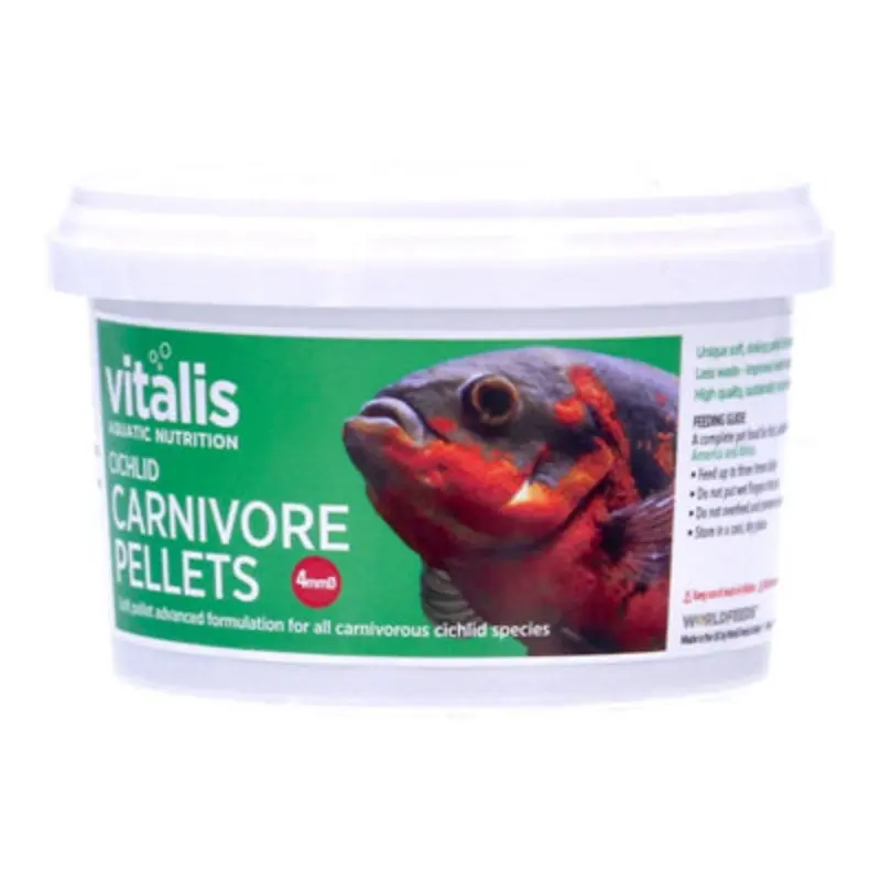 B&Q Vitalis Cichlid Carnivore Pellets Fish Food (4Mm) 160G