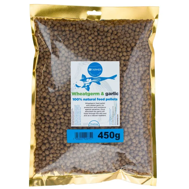 Starmer Aquatic Feed (450G) Wheatgerm & Garlic Floating Winter Koi Feed Pellets 450G