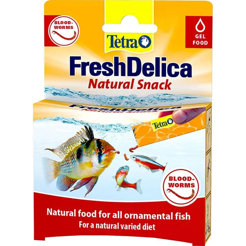 Tetra Fresh Delica Bloodworm 16x3g Tropical Food Suppliment Gel  Aquarium Tank