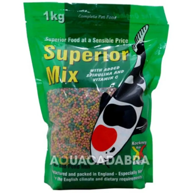 B&Q Kockney Koi Superior Mix Fish Food 2Mm Pellets Pond 1Kg Koi Yamitsu Red