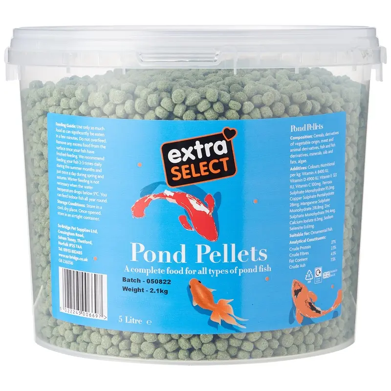 Extra Select Pond Pellets Complete Fish Food Tub, 5 Litre