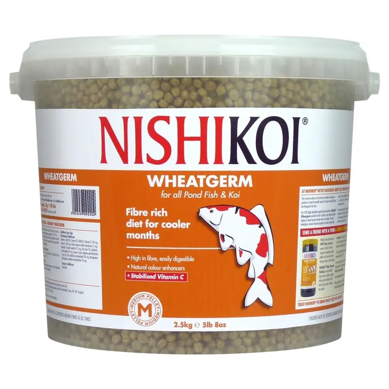 Nishikoi Wheatgerm Complete Food For Koi And Pond Fish - Pellets - 2.5Kg Medium