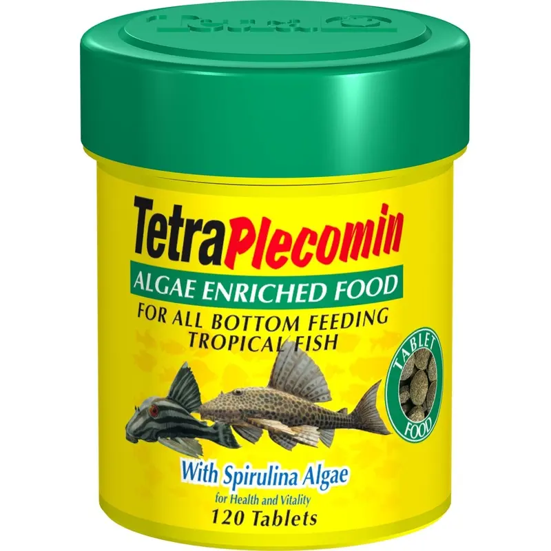 Tetra Plecomin Fish Food - Pack Of 120 Dark Large