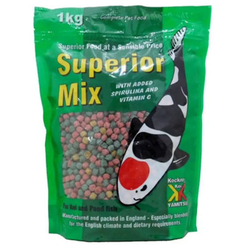B&Q Red Kockney Koi Superior Mix Fish Food 6Mm Pellets Pond Koi Yamitsu 1Kg