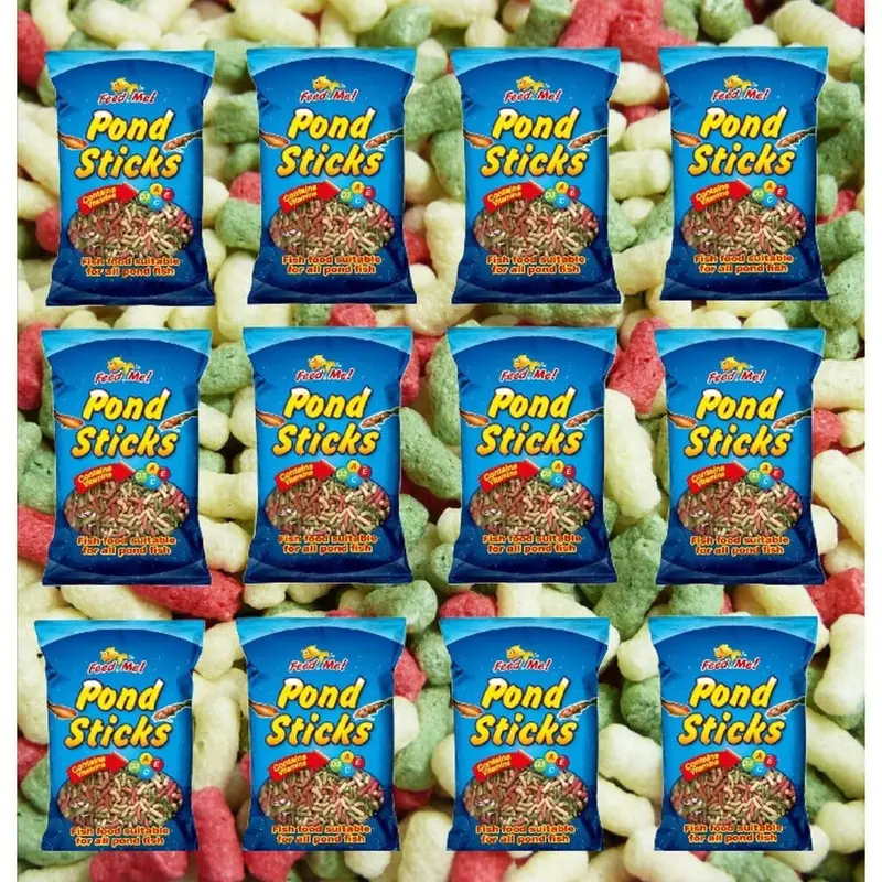 Feed Me Pond Stick Fish Food High Energy Feed Koi Carp Goldfish 200G Size 12