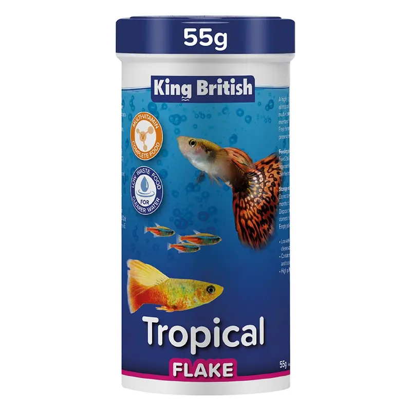 King British Tropical Fish Flake Food 55G