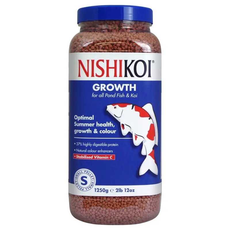 New Nishikoi Growth Complete Food For Koi And Pond Fish - Pellets - 1250G Small